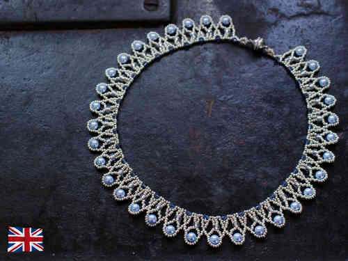 Patroon voor necklace 'Pearl Drop' - Engels