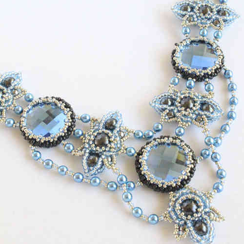 Beading kit for necklace 'Anastasia' - blue