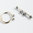 Toggle clasp oval 16x24mm silver 2-strand