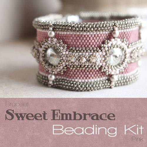 Beading kit bracelet 'Sweet Embrace' - Pink