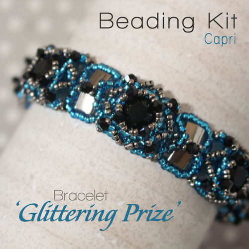 Beading kit for bracelet 'Glittering Prize' - Capri