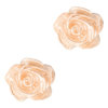 Rose bead 6mm - Light Peach Nougat Pearl Shine x5