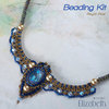 Beading kit - necklace 'Elizabeth' - Royal Blue